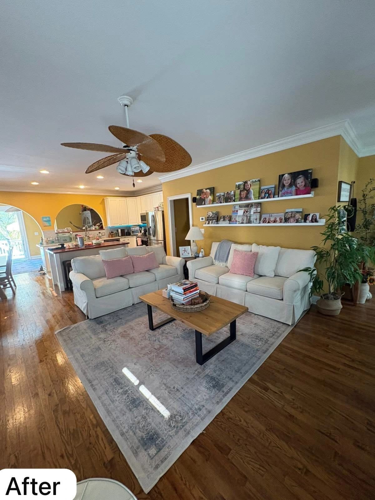 Living room — after cleaning